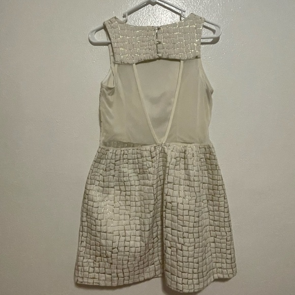 Dainty Hooligan White and Gold Geometric Dress - Picture 3 of 4
